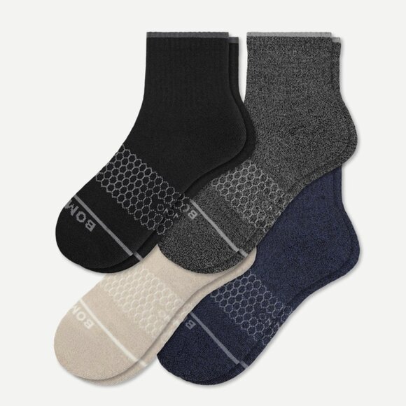 Bombas Men's Merino Wool Blend Quarter Sock 8-Pack - Picture 3 of 4